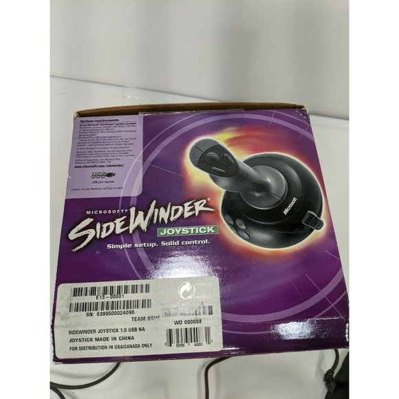 Microsoft USB SideWinder Joystick Controller For PC Gaming X05-63895 - Picture 5 of 5
